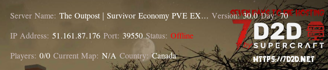 The Outpost | Survivor Economy PVE EXP 150% 24/7 No Server Reset