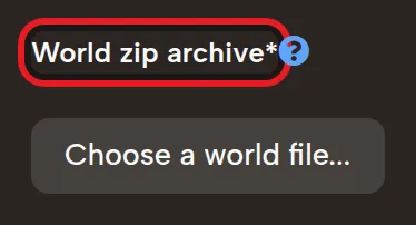 Upload a custom 7 Days to Die map as a world zip archive